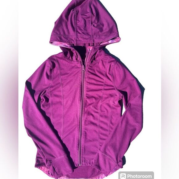 Jill Yoga Girls Purple Zip Active Jacket Size Large - Picture 2 of 5